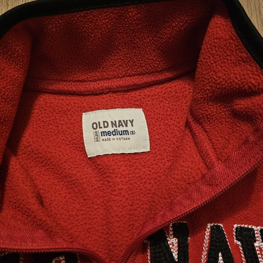 Old Navy Kids Red Fleece Quarter Zip Boy's Medium